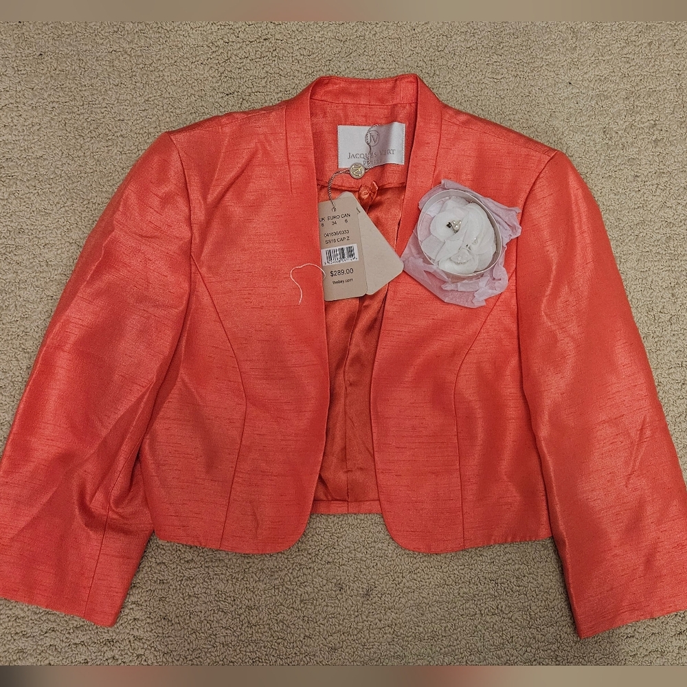Jacques Vert half blazer Coral Pink